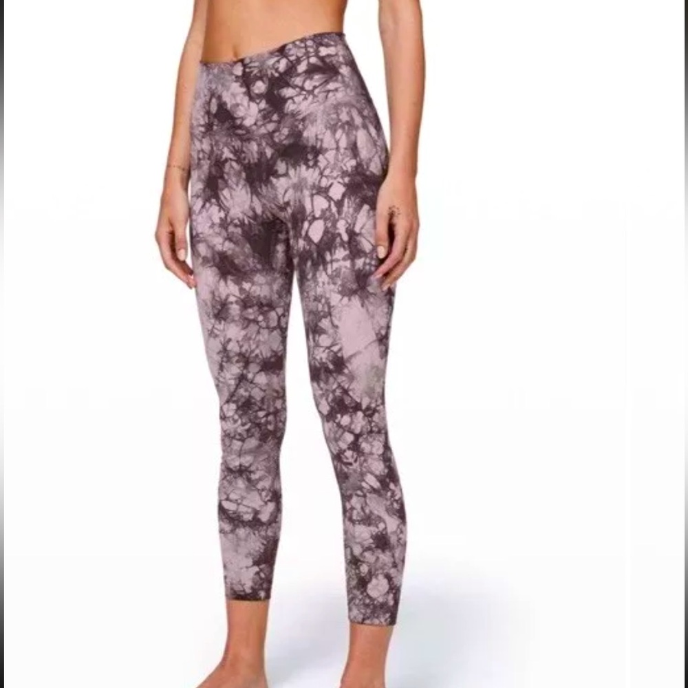 Lululemon Wunder Under Hi-Rise Tight 25" Shibori Iced Iris Moonwalk Size 2 NWOT